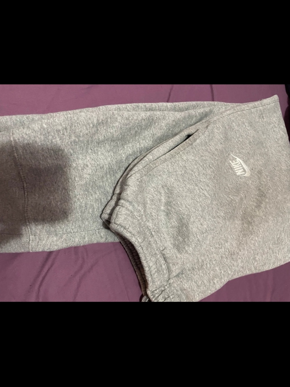 Nike Kids Light Gray Heather Fleece Joggers